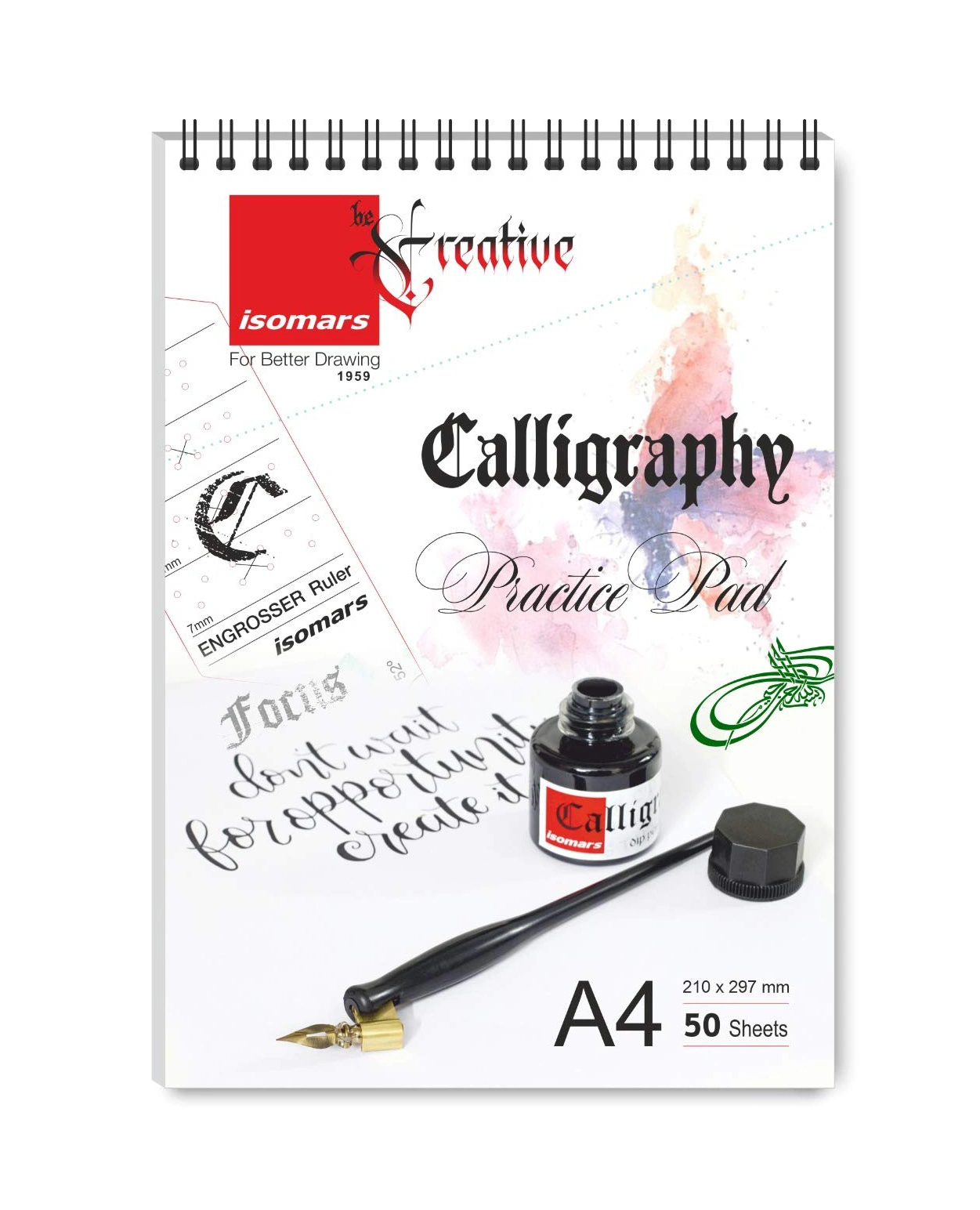 isomars-calligraphy-practice-pad-a4-50-sheets